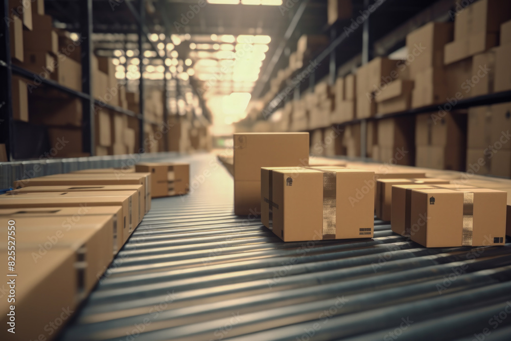 Scene from a crowded warehouse Scene from a crowded warehouse