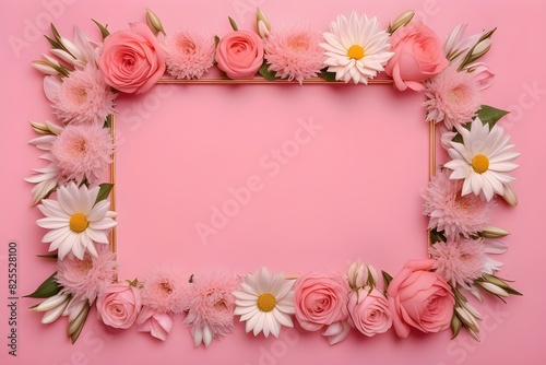 Wallpaper Mural a frame made of various flowers Torontodigital.ca