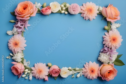 Wallpaper Mural a frame made of various flowers Torontodigital.ca