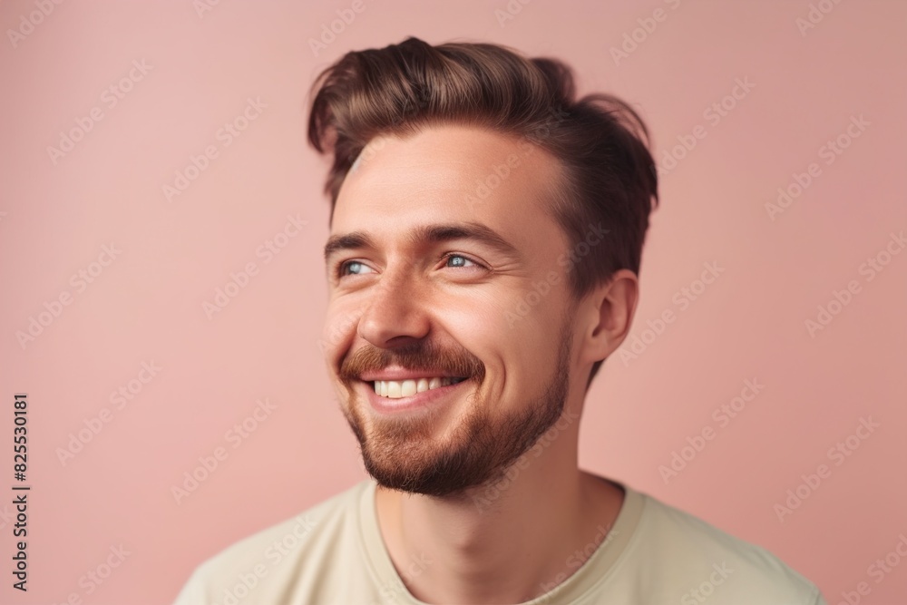 A man with a beard and a smile on his face A man with a beard and a smile on his face