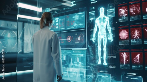 A photo of an artificial intelligence analyzing medical