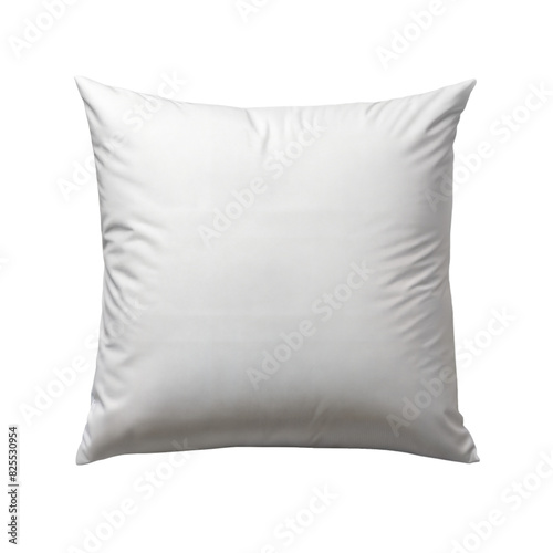 Square White Pillow Isolated on Transparent Background