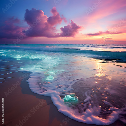 sunset over the ocean, beautiful, cosmical water, pretty landscape photo