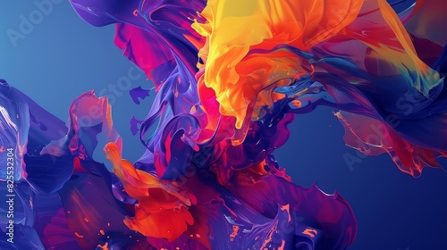 A symphony of vibrant colors and shapes dance together showcasing the harmonious amalgamation of disparate forces at high energies.