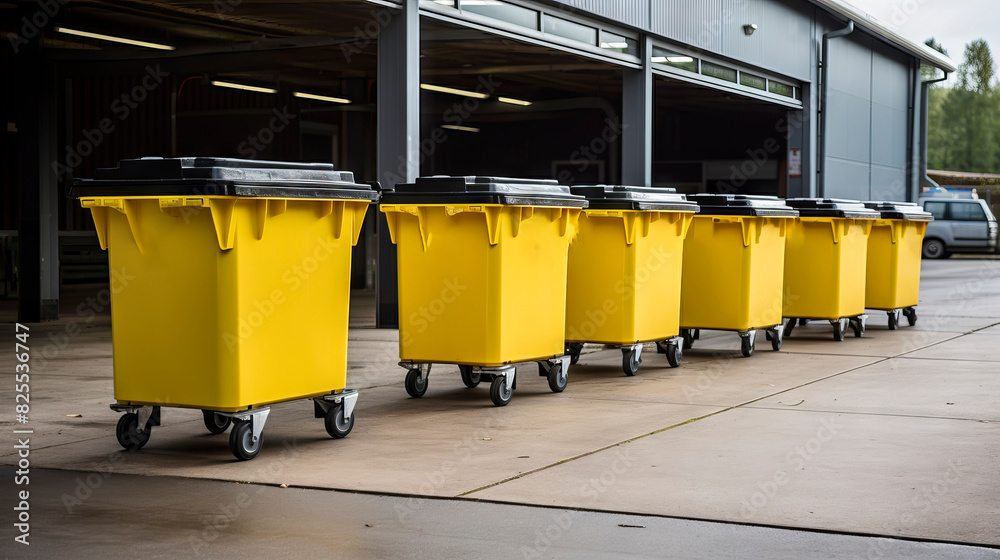garbage containers filled with waste. Concept: removal of a city landfill. Cleaning in public places. garbage containers filled with waste. Concept: removal of a city landfill. Cleaning in public places.
