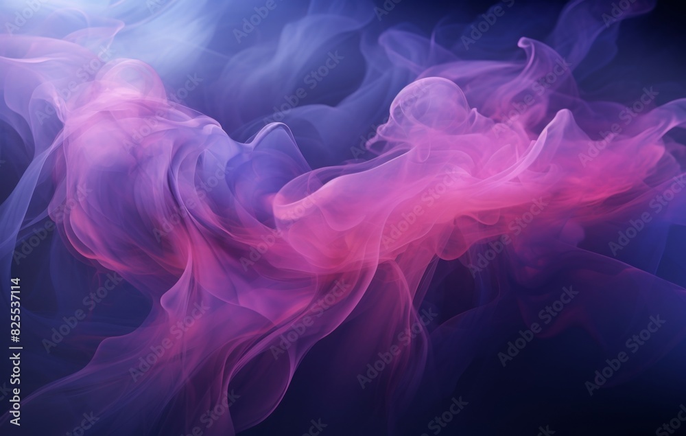abstract background pink and blue smoke in the air