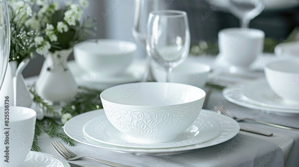 Elegant Tableware Ready for Culinary Delight