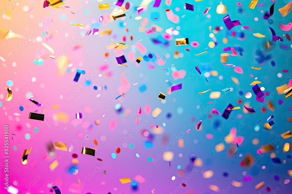 Design a vibrant birthday celebration background with confetti Design a vibrant birthday celebration background with confetti