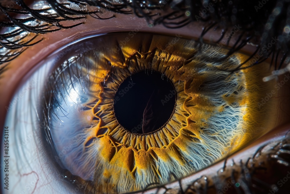 The human eye in macro detail, High detailed human eye image with retina view