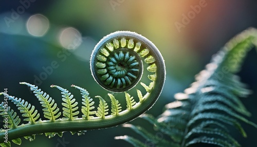 close up of fern leaf