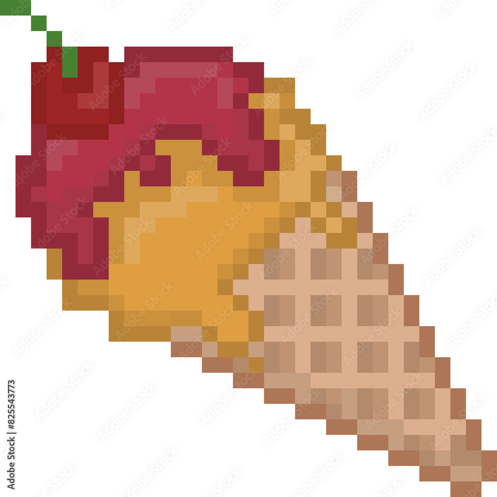 Fototapeta premium Cherry Ice Cream Cone