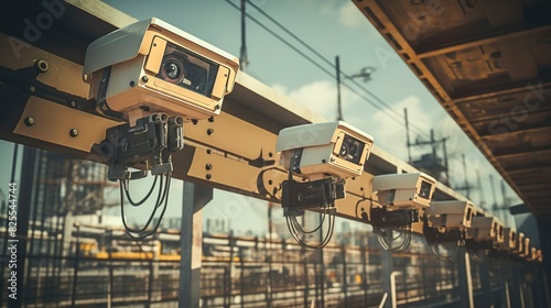 A photo of construction site security cameras. © Global Stock