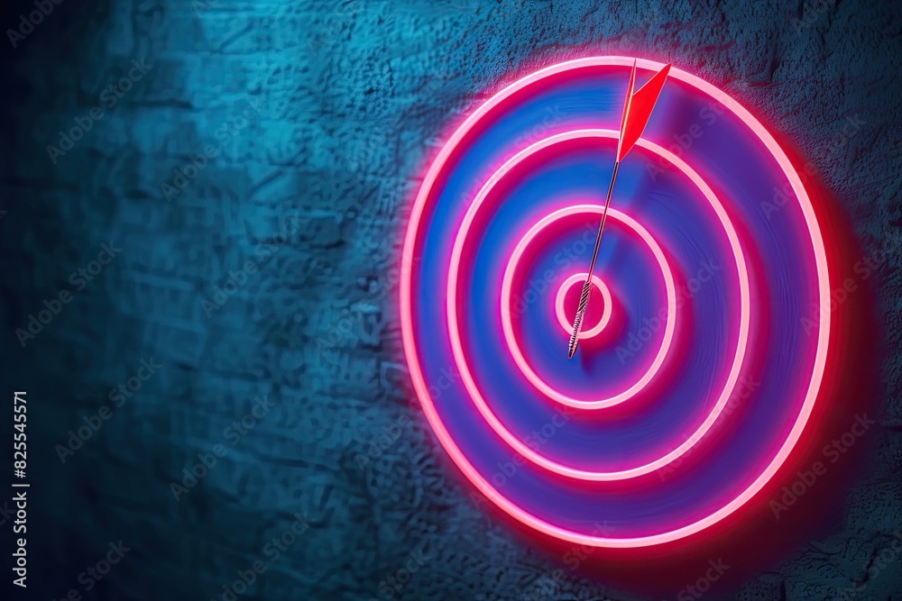 A neon bullseye or target icon, symbolizing the accuracy and precision of location tracking A neon bullseye or target icon, symbolizing the accuracy and precision of location tracking