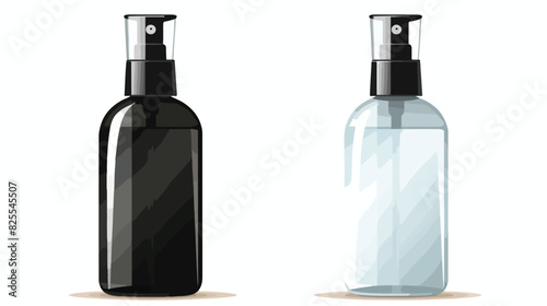 Empty glass spray bottle for cosmetic product isola photo