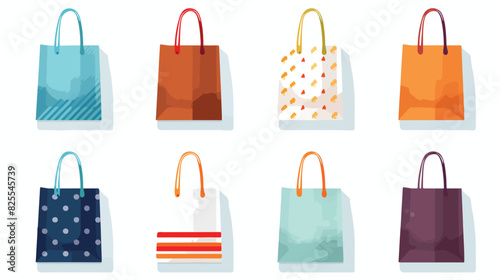Empty string shopping bag flat style vector illustr