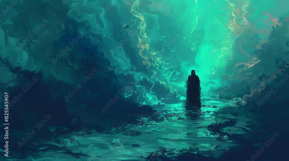 enigmatic spirit wanderer embracing the horrors of the unknown digital painting enigmatic spirit wanderer embracing the horrors of the unknown digital painting