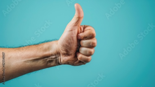 Man s Hand with Thumb Raised photo