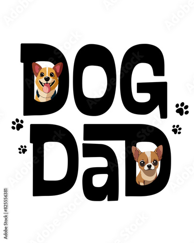 Dog Dad Funny design SVG 