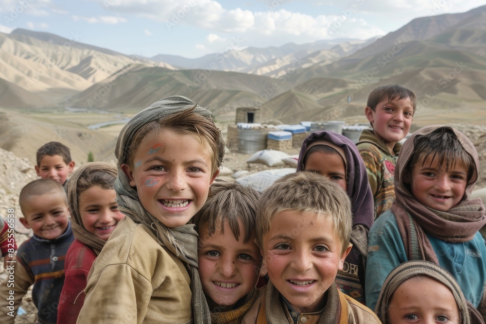 Unidentified Ladakh children in Ladakh, India Unidentified Ladakh children in Ladakh, India