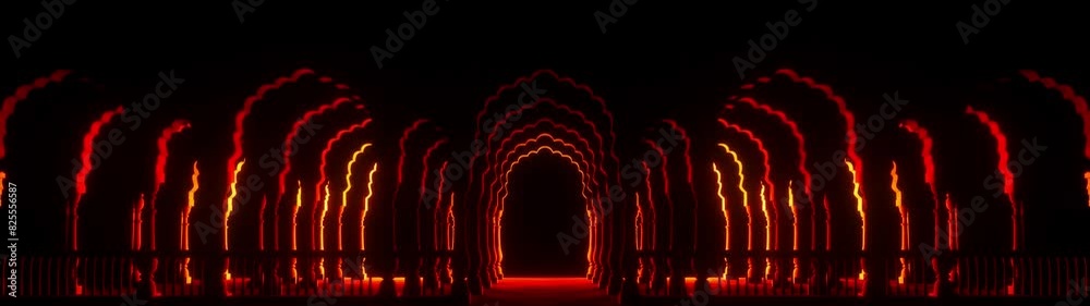 Indian Arch Gold Slow Blink VJ Loop