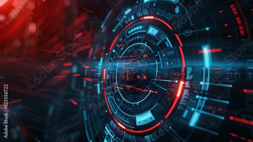 Wallpaper Mural Cybersecurity Network Interface: High-Tech, Dynamic, and Dramatic Compositions Torontodigital.ca