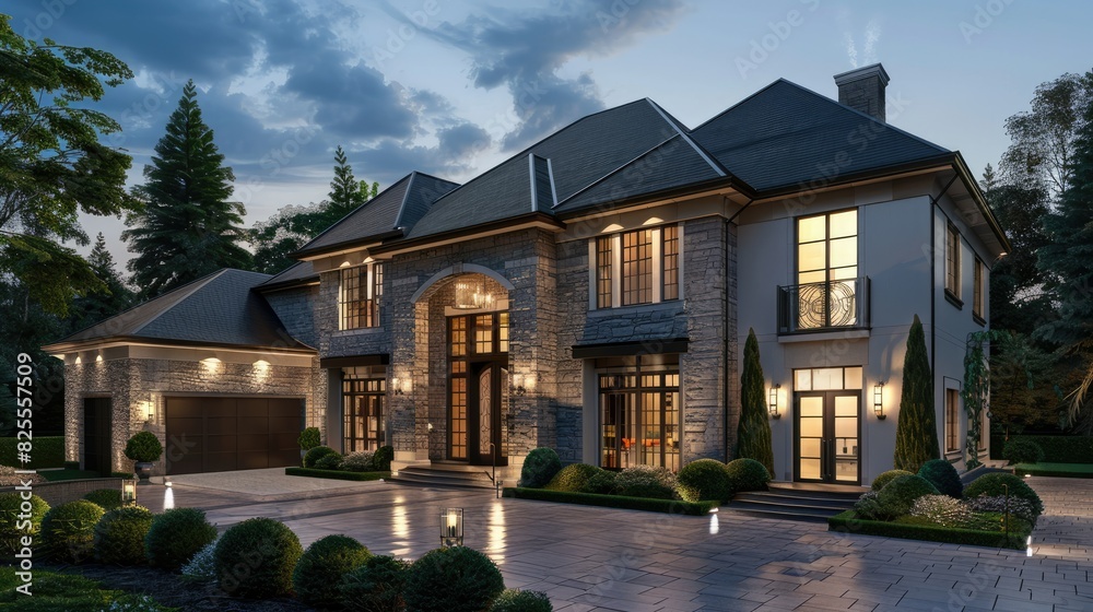 luxury home 3d illustration of a newly built