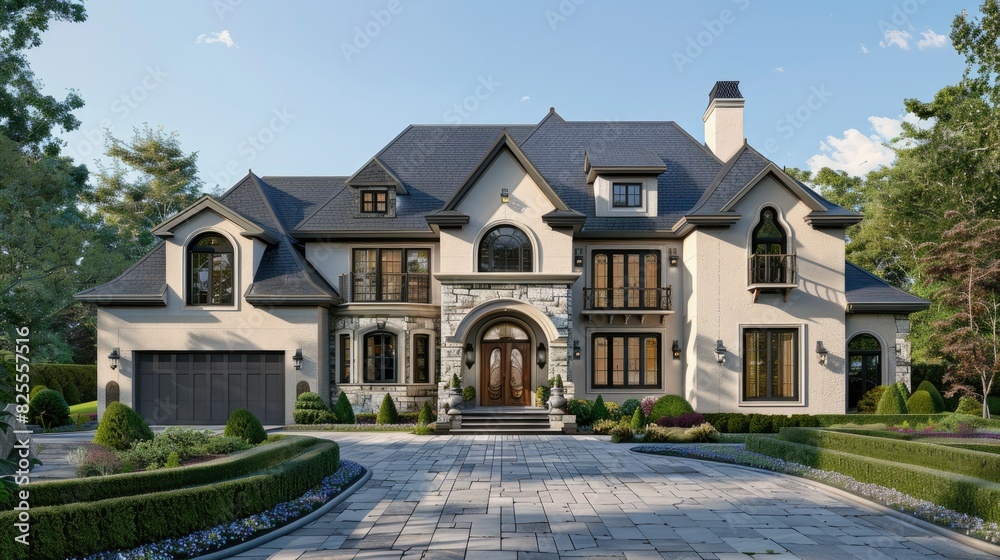 luxury home 3d illustration of a newly built