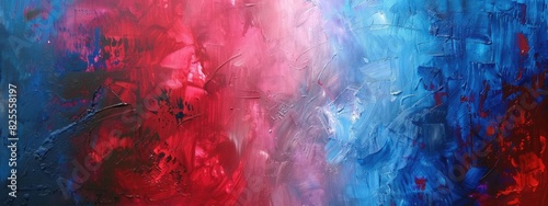 Wallpaper Mural Abstract Painting in Red and Blue Colors Torontodigital.ca