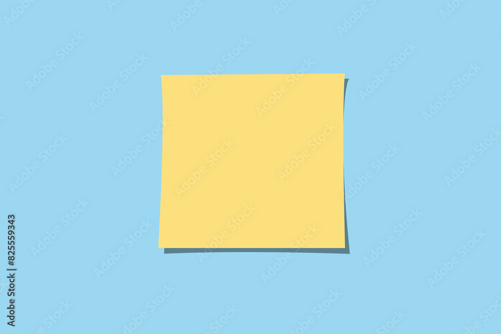 Illustration of a Sticky Note on Blue Background Illustration of a Sticky Note on Blue Background