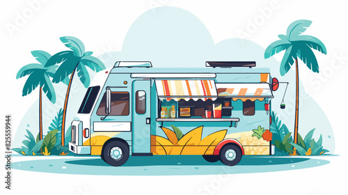 Food truck or van for fas delivery of street food s