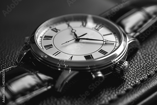 A dependable watch ticking away the seconds with precision, a reassuring reminder of the steady passage of time. Concept of temporal reliability. Generative Ai.