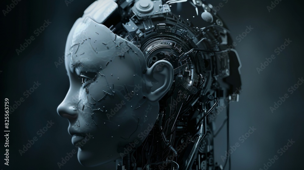 AI robot relaxing in home. AI robot relaxing in home.