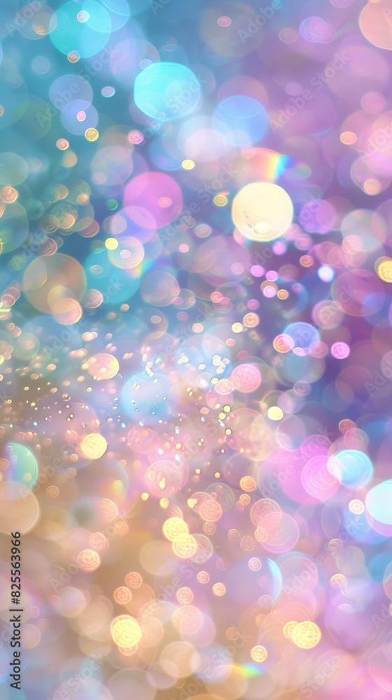 Abstract blur bokeh banner background. Rainbow colors, pastel purple, blue, gold yellow, white silver, pale pink bokeh background Abstract blur bokeh banner background. Rainbow colors, pastel purple, blue, gold yellow, white silver, pale pink bokeh background
