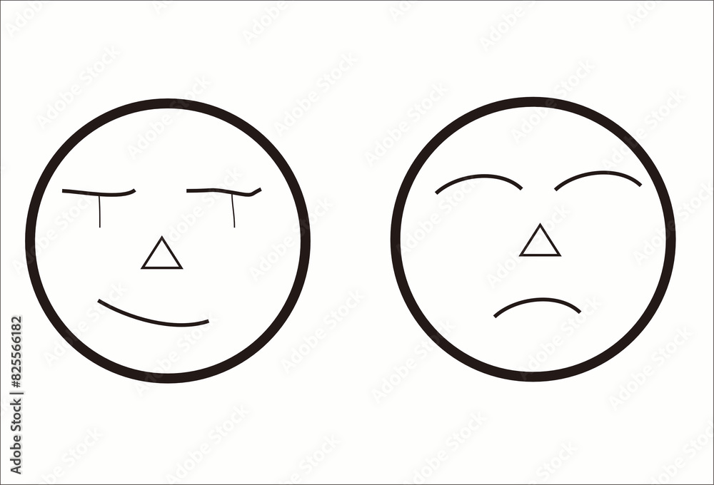 set of faces cry and sad set of faces cry and sad
