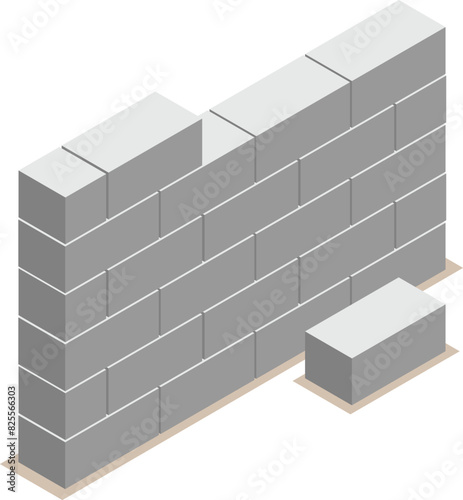 3d render of a brick wall with bricks