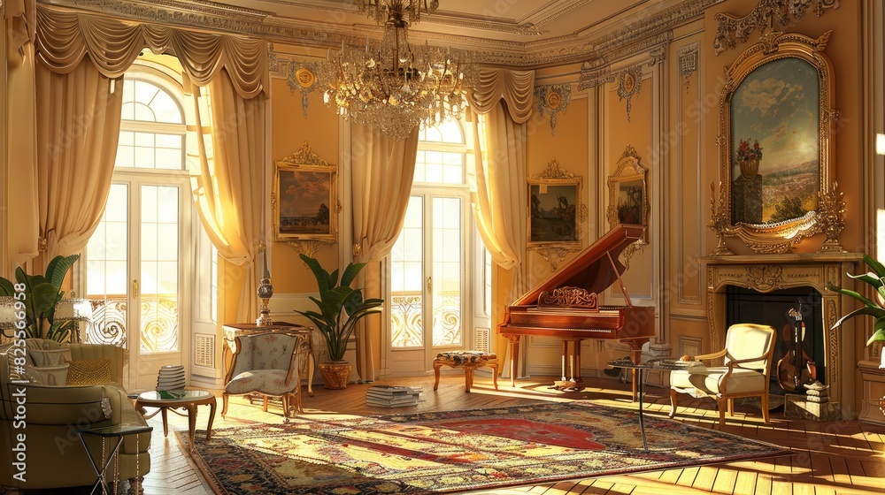 Traditional Living Room With Classic Furniture, Ornate Rugs, And A Grand Piano, Room Background Photos Traditional Living Room With Classic Furniture, Ornate Rugs, And A Grand Piano, Room Background Photos