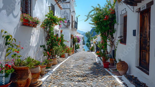Fototapeta Naklejka Na Ścianę i Meble -  street in the village of island