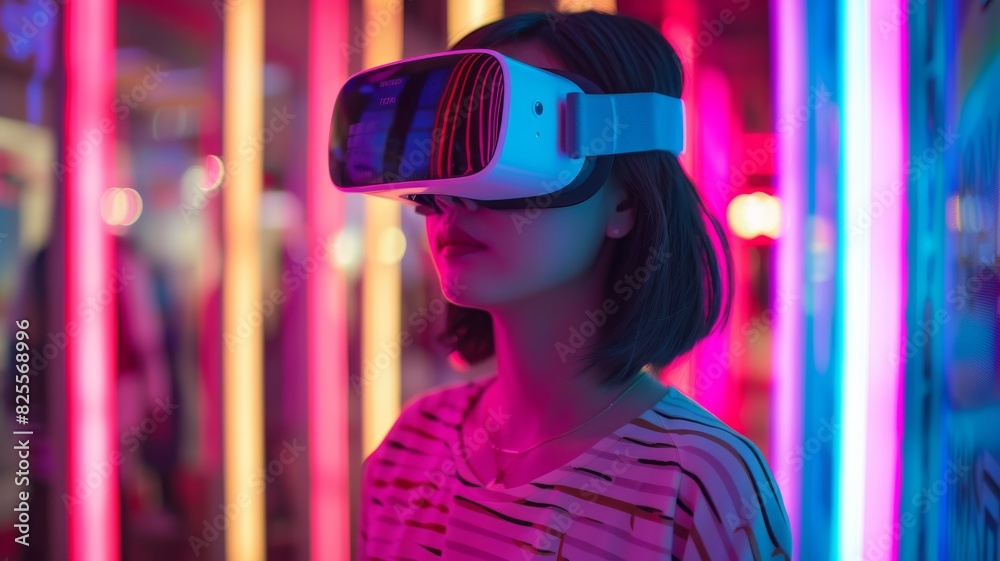 person wearing vr glasses person wearing vr glasses