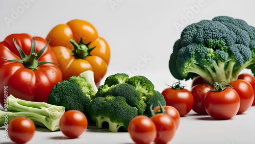An image of a collection of various vegetables, greens and vegetables