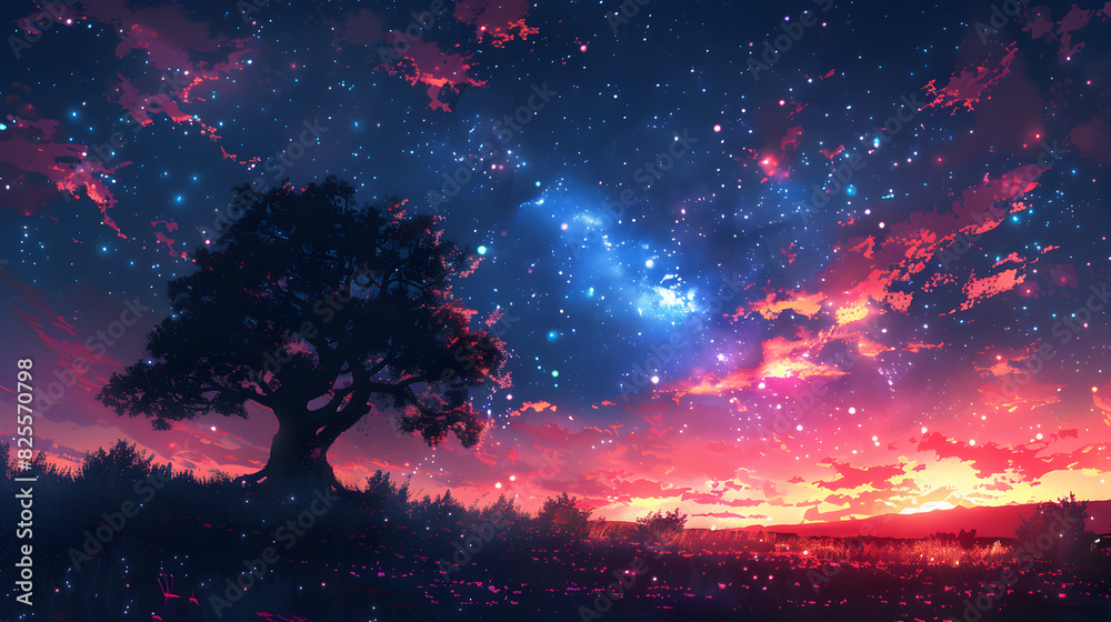 Night Sky with Stars, Calm and Serene