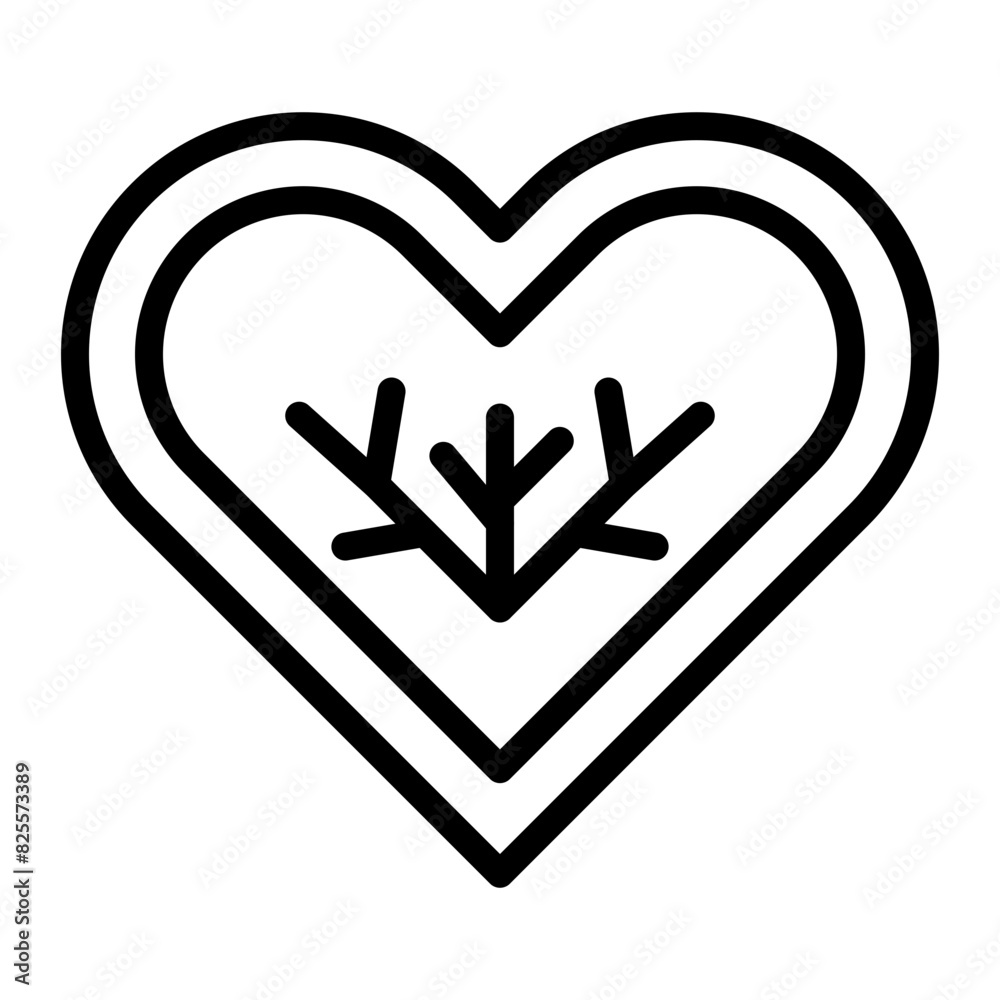 Heart Vector Line Icon Design