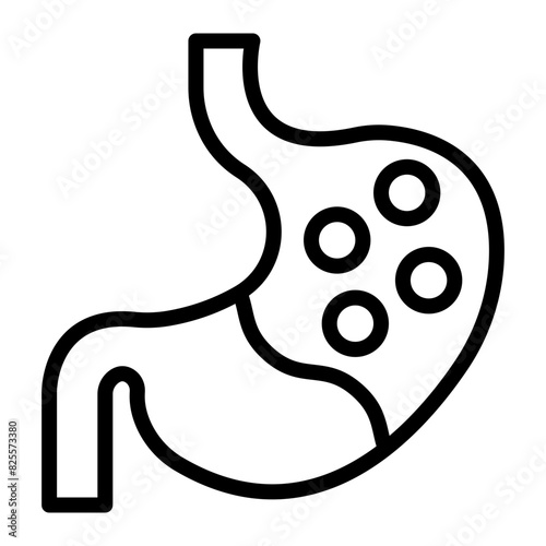 Gastroenterology Vector Line Icon Design