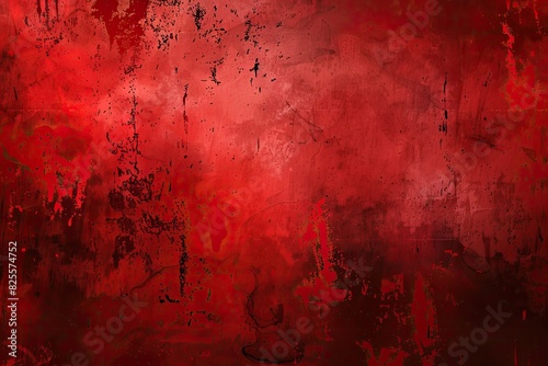 A red background with splatters of paint. The background is a mix of red and black, giving it a dark and moody feel photo