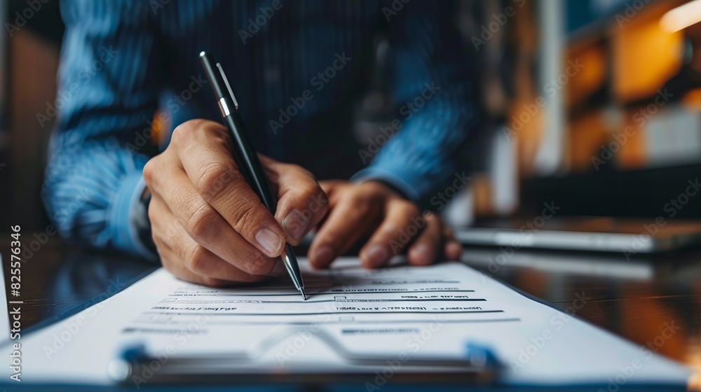 illustration of a man examining lists