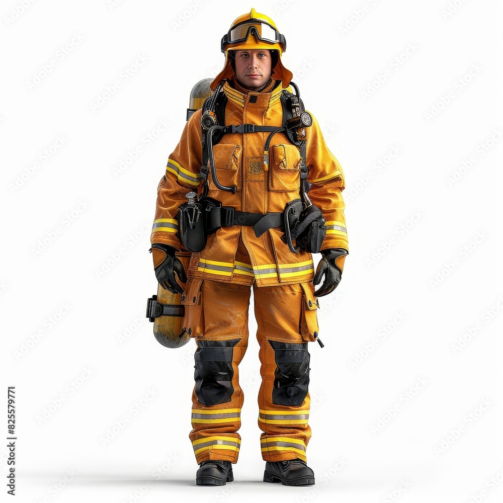 a fireman in a yellow uniform and helmet, transparent background png a fireman in a yellow uniform and helmet, transparent background png