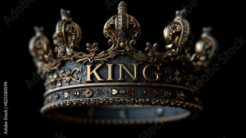 Royal elegance: captivating logo text king design, symbolizing majesty, authority, and regal sophistication, perfect for branding and marketing ventures photo