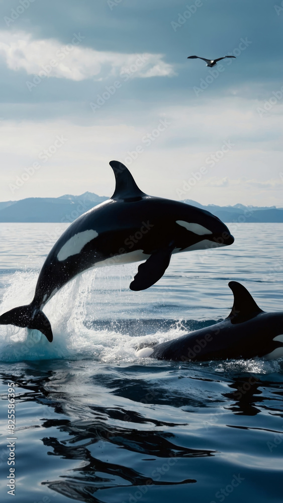 Fototapeta premium killer wale in a clean water