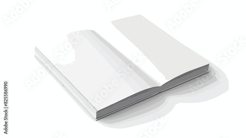 Mockup of standing blank white soft cover magazine