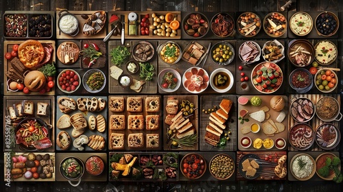 Collection of delicious food