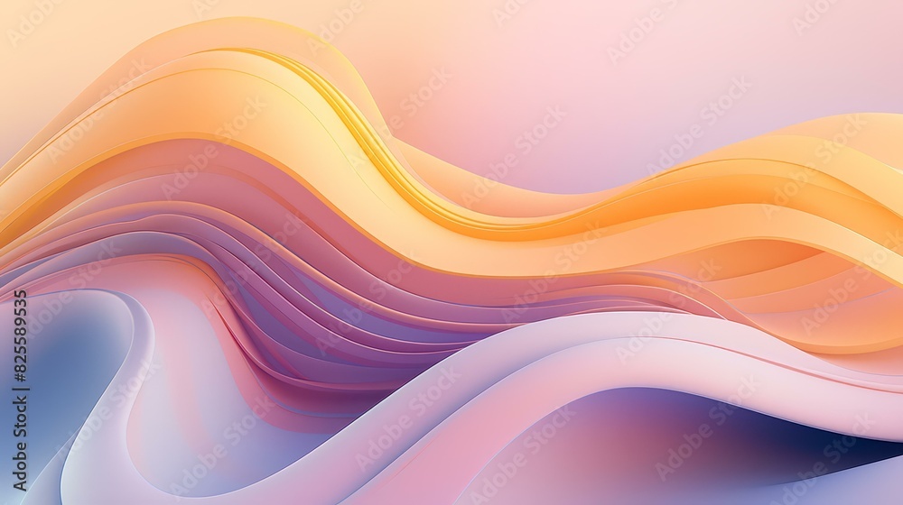 Soft pastel hues create a serene abstract with fluid, intertwining lines. Soft pastel hues create a serene abstract with fluid, intertwining lines.